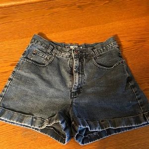 High waisted jean shorts